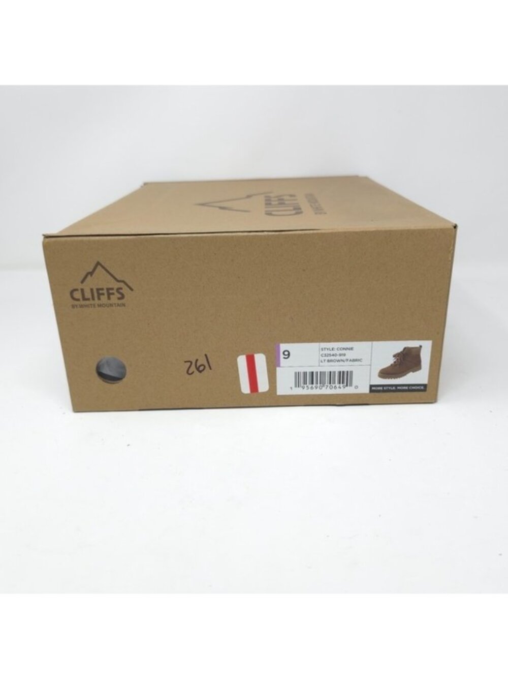 CLIFFS BY WHITE MOUNTAIN Connie Cushioned Lace Up City Hiker Ankle Boot Brown 9M - Picture 7 of 7